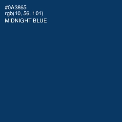 #0A3865 - Midnight Blue Color Image